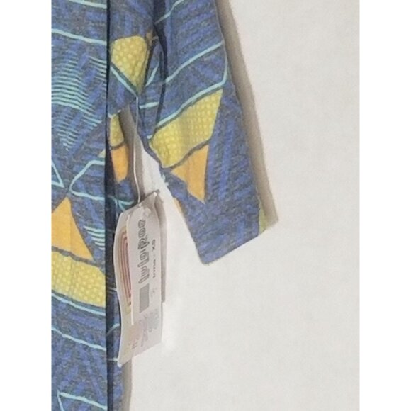 lularoe Irma tunic short sleeve geometric blue orange yellow xs READ new - Picture 7 of 9